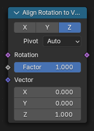 Align Rotation to Vector node.