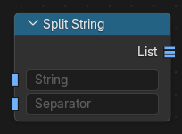 Split String node.