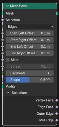 Mesh Bevel node.
