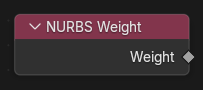 NURBS Weight node.
