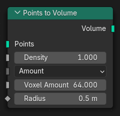 Points to Volume node.