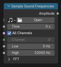 Sample Sound Frequencies node.