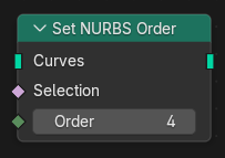 Set NURBS Order node.