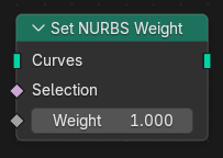 Set NURBS Weight node.