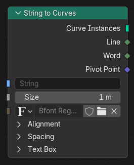 String to Curves node.